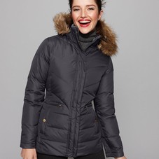 Larry Levine Coat, Faux-Fur-Trim Hooded Down-Blend Puffer - Womens Coats - Macy's