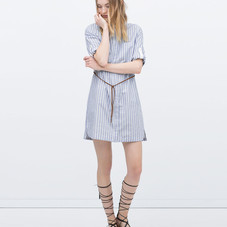 STRIPED TUNIC WITH BELT - View all - Dresses - WOMAN | ZARA United States