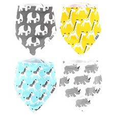 Amazon.com : Stadela Baby Bandana Bib Set, 4-Pack Absorbent Soft Cotton Drool and Teething Bandana Bibs, Unisex Baby Shower Gift for Boys &a