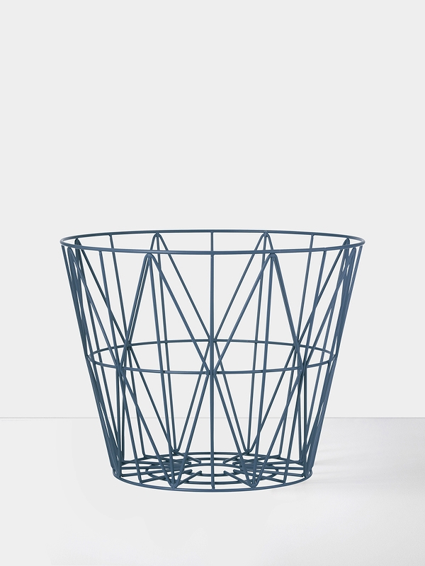 Wire Basket Small in Petroleum | ferm LIVING | FAST DELIVERY