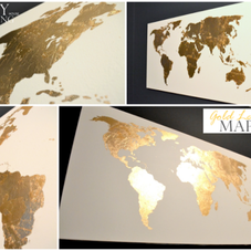 Pinterest Challenge: Gold Leaf Map Art - The Ugly Duckling House