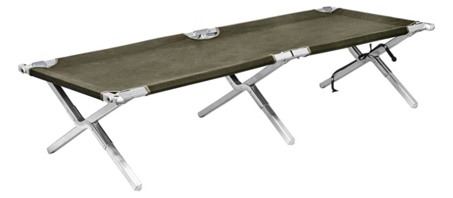 Canvas & Aluminum Collapsible Cot - Kaufmann Mercantile