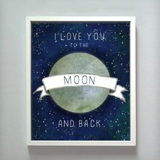 Love You To The Moon Print | Home Decor | Gus + Lula | Scoutmob Shoppe