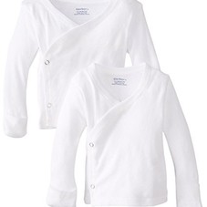Amazon.com: Gerber Unisex-Baby Newborn 2 Pack Long Sleeve Side Snap Mitten Cuffs Shirt, White, Newborn: Infant And Toddler T Shirts: Clothin