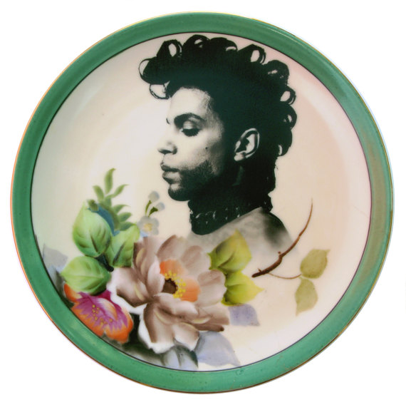 Prince Portrait Plate 6.5 by BeatUpCreations on Etsy