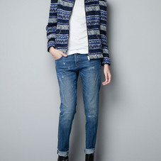 PRINTED CARDIGAN WITH ZIP - Blazers - Woman - ZARA United States