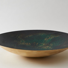 Michael Verheyden Brass Bowls with Emerald Resin Finish : MARCH