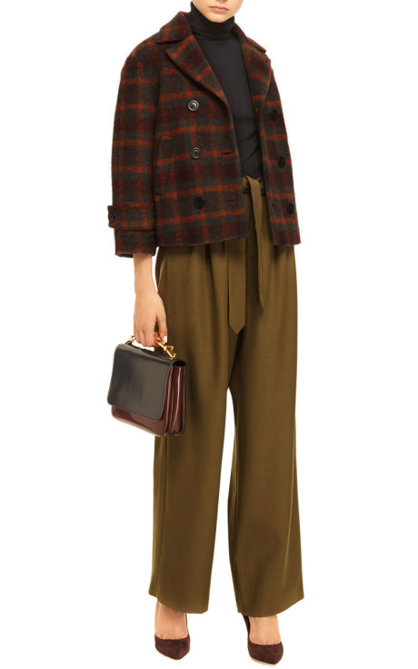 Plaid Wool-Blend Double-Breasted Jacket by Stella Jean - Moda Operandi