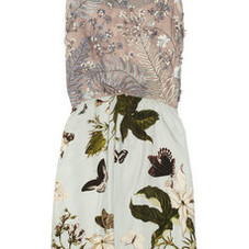 Biyan | Alyssa embroidered printed silk dress | NET-A-PORTER.COM