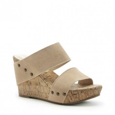 Blush Champagne Platform Wedge Sandal | Emilia | Free Shipping on Orders $50+