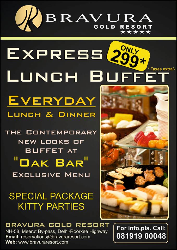 Express Buffet @ Just Rs. 299/* at Oak Bar