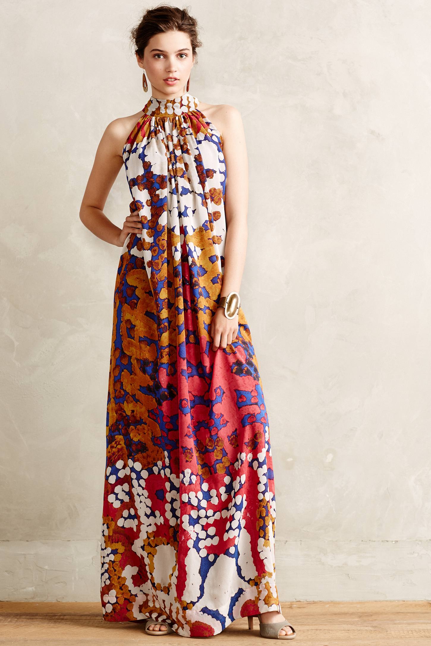 Lorna Silk Maxi Dress - anthropologie.com