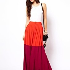 ASOS | ASOS Maxi Skirt in Color Block at ASOS