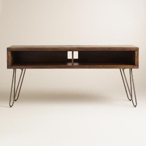 Wood Hairpin Media Stand | World Market