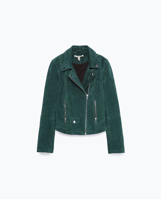 SUEDE BIKER JACKET - Leather - WOMAN | ZARA United States