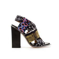 STRETCH COMBINATION PRINT SANDALS - Shoes - Woman - ZARA United States