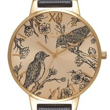 Olivia Burton 'Animal Motif' Leather Strap Watch, 38mm | Nordstrom