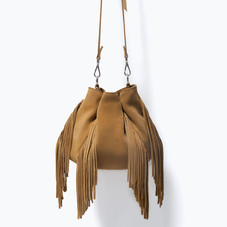 FRINGED SUEDE BUCKET BAG - Woman - NEW THIS WEEK | ZARA United States