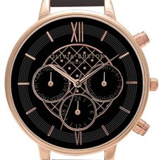 Olivia Burton Chronograph Leather Strap Watch, 38mm | Nordstrom