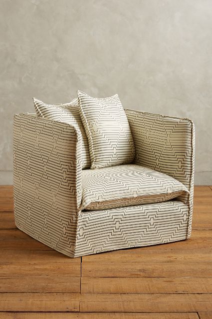Striped Carlier Armchair - anthropologie.com