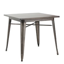 Amazon.com - VIVA HOME Metal Indoor-Outdoor Resturant Dining Table, Iron Grey - Tables
