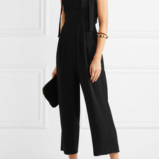 Rebecca Vallance | Courtside cropped cutout crepe jumpsuit | NET-A-PORTER.COM