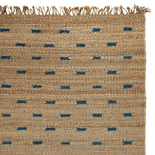 Aegean  Blue Jute Dash Rug | Serena & Lily