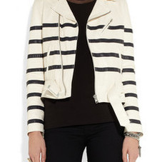 EACH X OTHER&nbsp;|&nbsp;Striped leather jacket &nbsp;|&nbsp;NET-A-PORTER.COM