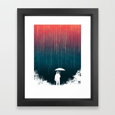 Meteoric rainfall Framed Art Print by budikwan | Society6
