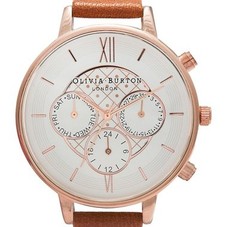 Olivia Burton Chronograph Leather Strap Watch, 38mm | Nordstrom