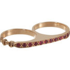 HOORSENBUHS Rose Gold & Ruby Double Knuckle Ring | Barneys New York