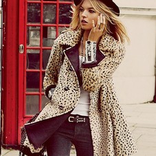 Free People  Leopard Swing Coat at Free People Clothing Boutique