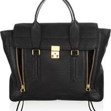 3.1 Phillip Lim&nbsp;|&nbsp;The Pashli large shark-embossed leather trapeze bag&nbsp;|&nbsp;NET-A-PORTER.COM