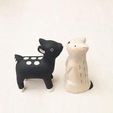 Wolves Within - Wood Totem Couple | Home of the Brave BROOKLYN WOLVES WITHIN NY 11222