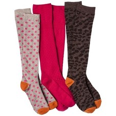 Junior's Knee High Socks 3-Pack - Brown : Target