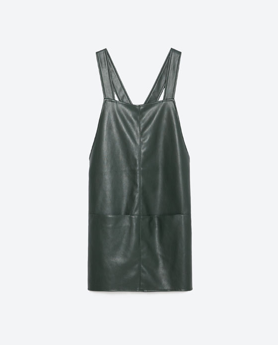 leather dungarees zara