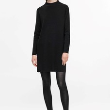 A-line merino dress -  Black  - Knitwear - COS US