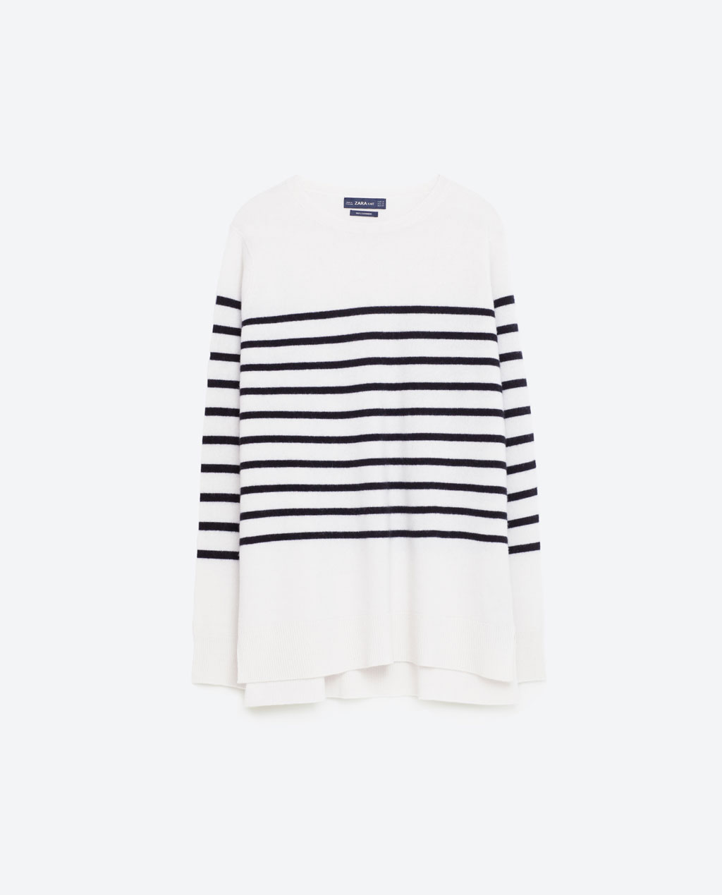 NAVY - STRIPED CASHMERE SWEATER-Cashmere-PREMIUM-WOMAN | ZARA United States