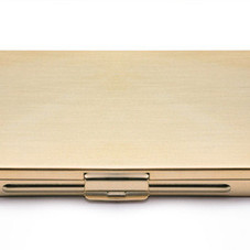 Satin-Finish Brass Business Card Holder - Kaufmann Mercantile