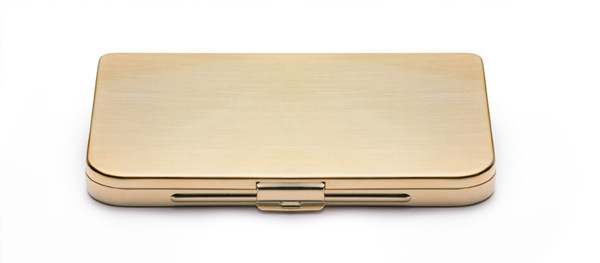 Satin-Finish Brass Business Card Holder - Kaufmann Mercantile