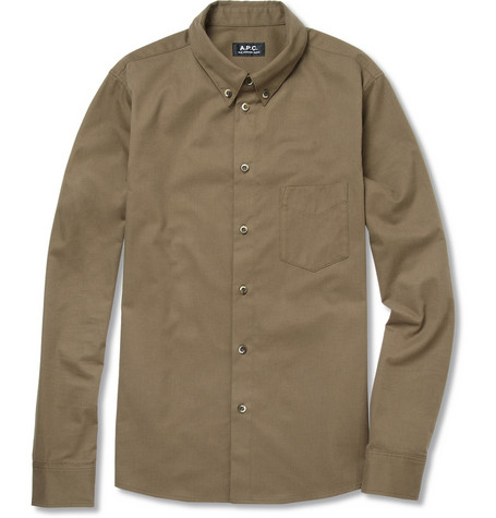A.P.C.&nbsp;Slim Brushed-Cotton Shirt&nbsp;|&nbsp;MR PORTER