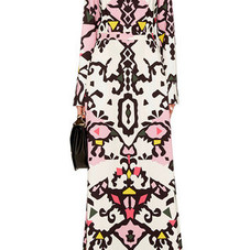 Long Sleeved Printed Maxi Dress  by MSGM | Moda Operandi