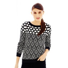 jcpenney - Joe Fresh? Mixed-Pattern Sweater - jcpenney
