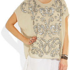 DAY Birger et Mikkelsen&nbsp;|&nbsp;Day Light Twirling embellished silk-blend chiffon top&nbsp;|&nbsp;NET-A-PORTER.COM