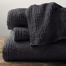 Garment-Dyed Hand-Knit Throw | Throws | Restoration Hardware