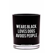 Wears Black, Avoids People - LRG Candle                        | DAMSELFLY