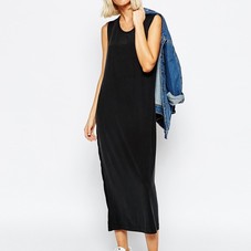 Weekday | Weekday Sleeveless Cupro Swing Dress at ASOS