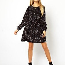 ASOS | ASOS Smocked Swing Dress In Ditsy Print at ASOS