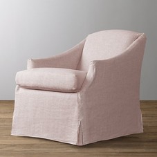 Demi Slope Arm Slipcovered Swivel Glider
