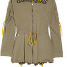 KENZO&nbsp;|&nbsp;Reversible hooded textured-cotton and crepe jacket&nbsp;|&nbsp;NET-A-PORTER.COM